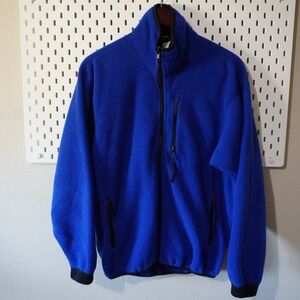 REI‎ Co-op Polartec Fleece Jacket Full Zip Blue Outdoor Hiking Men's Small